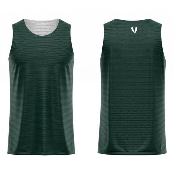 Bottle Green/White Reversible Singlet "Bundle"